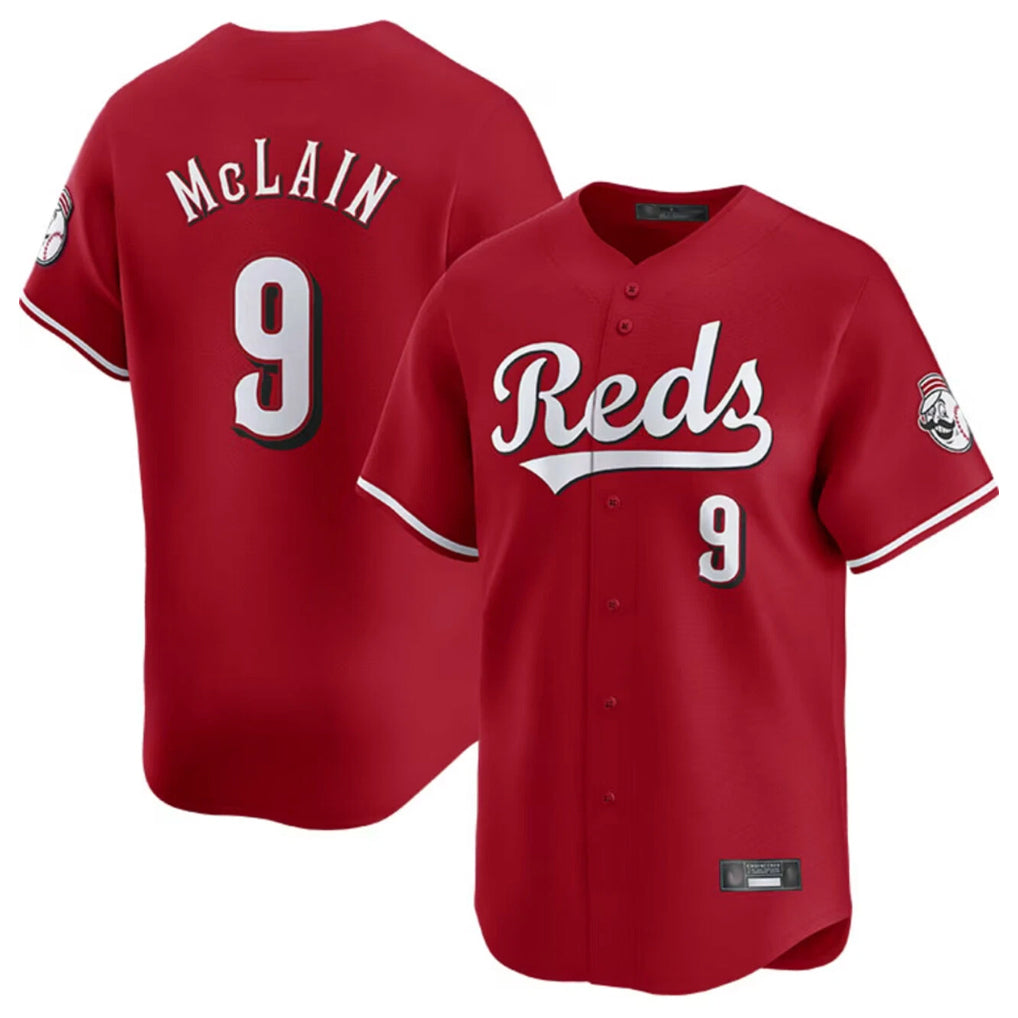 harde C.Reds #9 Matt McLain Player Red Home Limited Stitched Jerseys