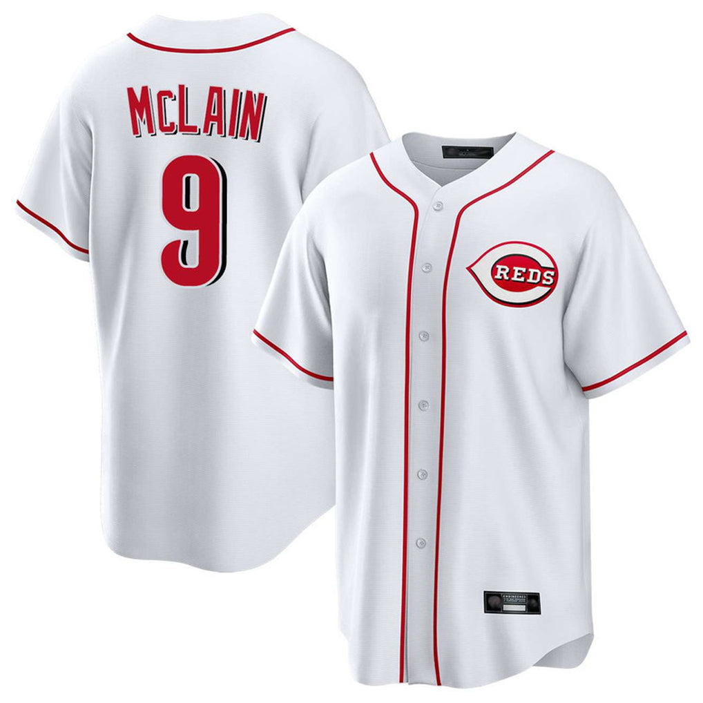 harde C.Reds #9 Matt McLain Player White Game Home Stitched Jerseys