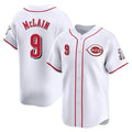 harde C.Reds #9 Matt McLain Player White Home Limited Stitched Jerseys
