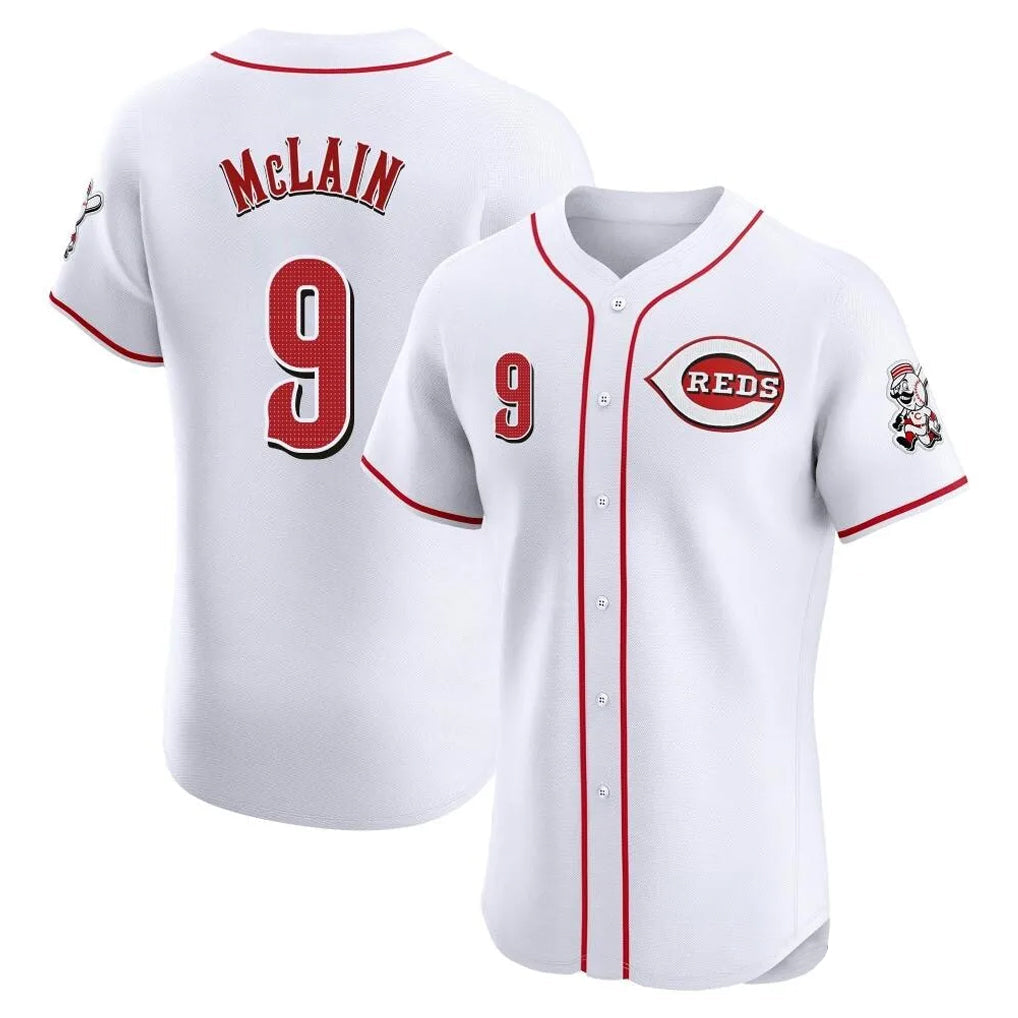 harde C.Reds #9 Matt McLain Player White Limited Elite Home Stitched Jerseys