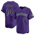 harde C.Rockies #14 Ezequiel Tovar Player Purple Limited Home Stitched Jerseys
