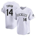 harde C.Rockies #14 Ezequiel Tovar Player White Limited Home Stitched Jerseys