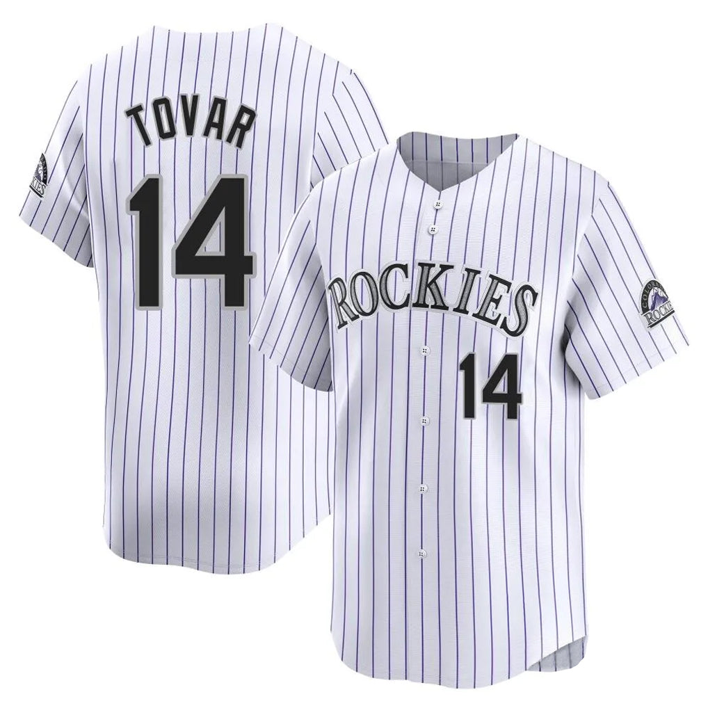 harde C.Rockies #14 Ezequiel Tovar Player White Limited Home Stitched Jerseys