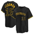 harde C.Rockies #15 Hunter Goodman Player Black Snake Skin City Home Game Stitched Jerseys