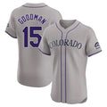 harde C.Rockies #15 Hunter Goodman Player Gray Limited Elite Home Stitched Jerseys
