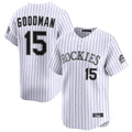 harde C.Rockies #15 Hunter Goodman Player White Limited Home Stitched Jerseys