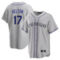 harde C.Rockies #17 Todd Helton Player Gray Game Home Stitched Jerseys