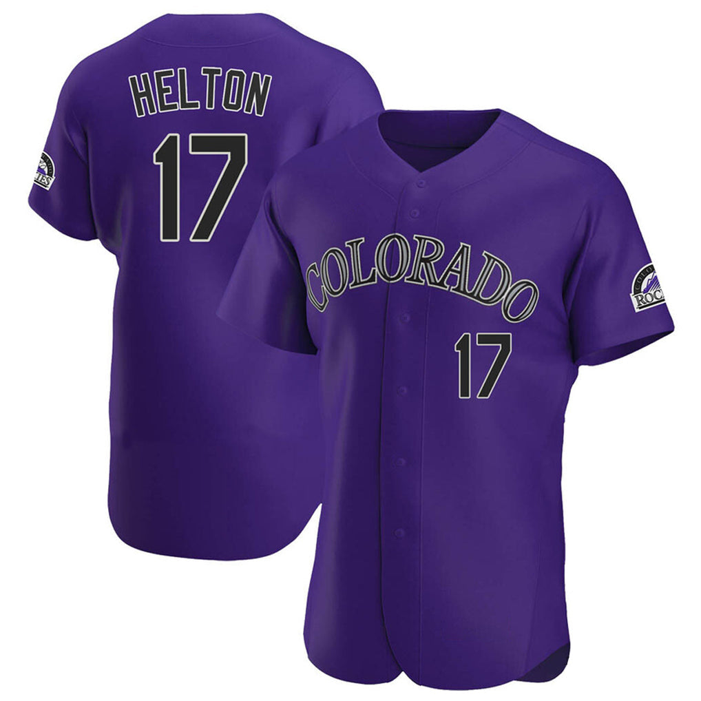 harde C.Rockies #17 Todd Helton Player Purple Limited Elite Home Stitched Jerseys