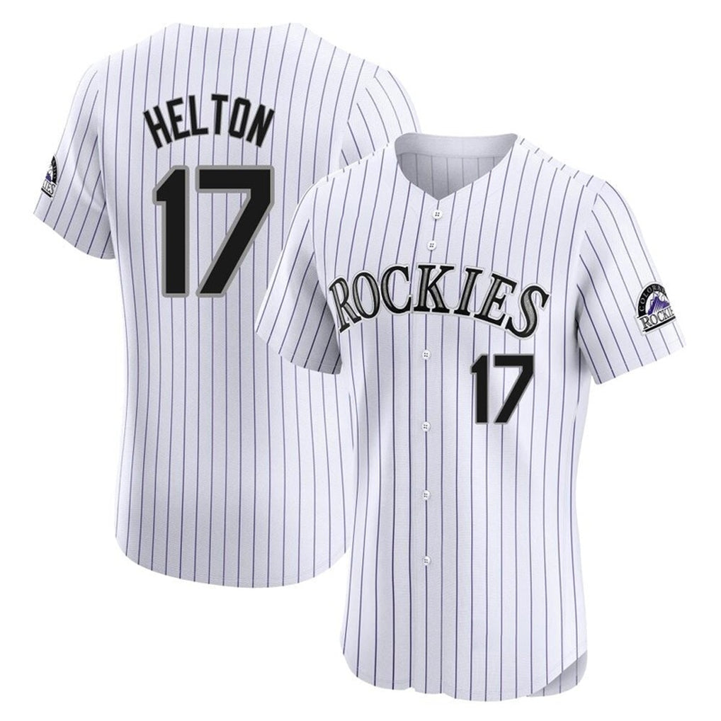 harde C.Rockies #17 Todd Helton Player White Limited Elite Home Stitched Jerseys