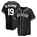 harde C.Rockies #19 Charlie Blackmon Player Black Fashion Out Home Game Stitched Jerseys