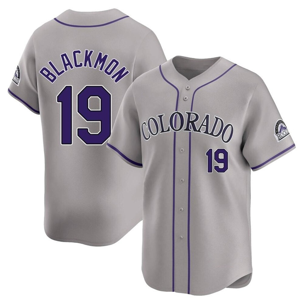 harde C.Rockies #19 Charlie Blackmon Player Gray Limited Home Stitched Jerseys