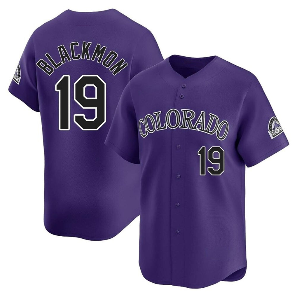 harde C.Rockies #19 Charlie Blackmon Player Purple Limited Home Stitched Jerseys