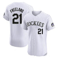 harde C.Rockies #21 Kyle Freeland Player White Limited Elite Home Stitched Jerseys