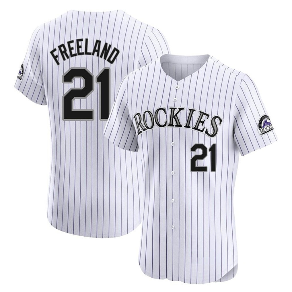 harde C.Rockies #21 Kyle Freeland Player White Limited Elite Home Stitched Jerseys