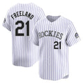 harde C.Rockies #21 Kyle Freeland Player White Limited Home Stitched Jerseys