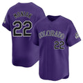 harde C.Rockies #22 Mickey Moniak Player Purple Limited Home Stitched Jerseys