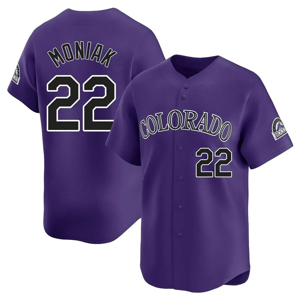harde C.Rockies #22 Mickey Moniak Player Purple Limited Home Stitched Jerseys