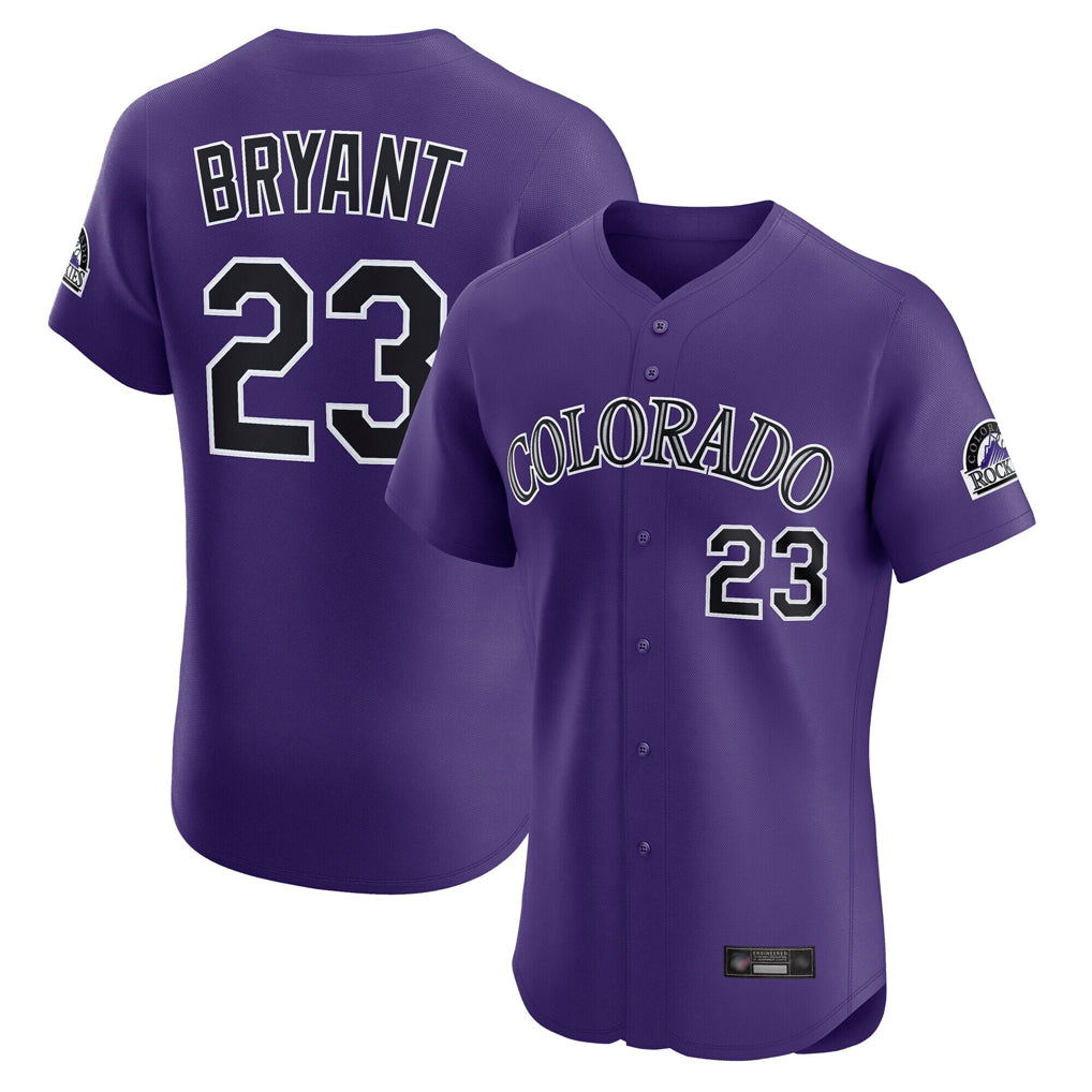 harde C.Rockies #23 Kris Bryant Player Purple Limited Elite Home Stitched Jerseys