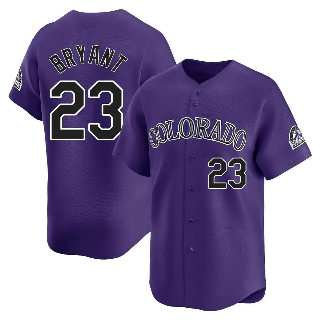 harde C.Rockies #23 Kris Bryant Player Purple Limited Home Stitched Jerseys