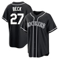 harde C.Rockies #27 Jordan Beck Player Black Fashion Out Home Game Stitched Jerseys