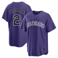 harde C.Rockies #2 Tyler Freeman Player Purple Game Home Stitched Jerseys