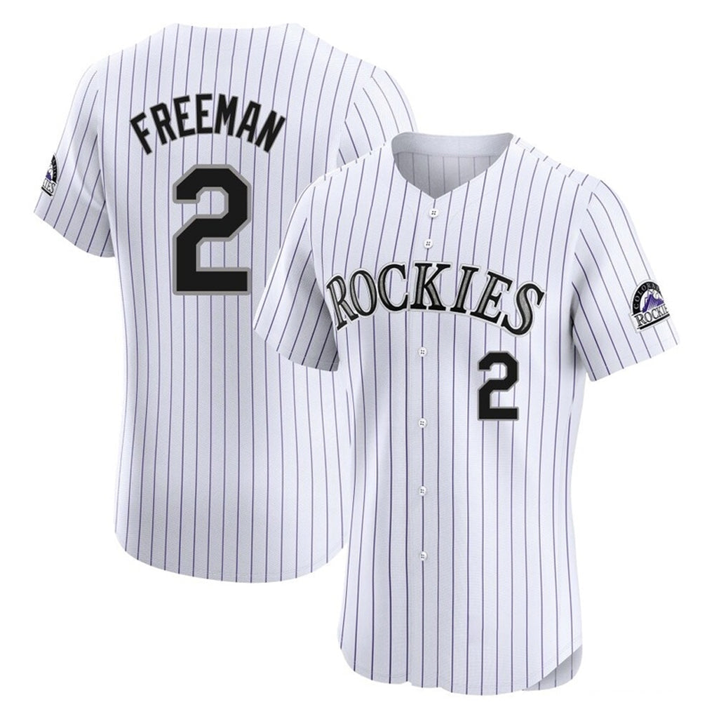 harde C.Rockies #2 Tyler Freeman Player White Limited Elite Home Stitched Jerseys