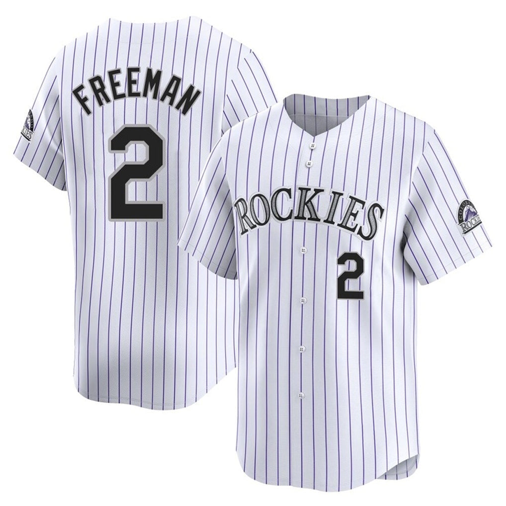 harde C.Rockies #2 Tyler Freeman Player White Limited Home Stitched Jerseys