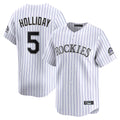 harde C.Rockies #5 Matt Holliday Player White Limited Home Stitched Jerseys