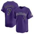 harde C.Rockies #7 Matt Holliday Player Purple Limited Home Stitched Jerseys