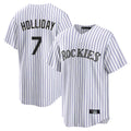 harde C.Rockies #7 Matt Holliday Player White Game Home Stitched Jerseys