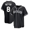 harde C.Rockies #8 Ryan Ritter Player Black Fashion Out Home Game Stitched Jerseys