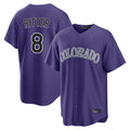 harde C.Rockies #8 Ryan Ritter Player Purple Game Home Stitched Jerseys