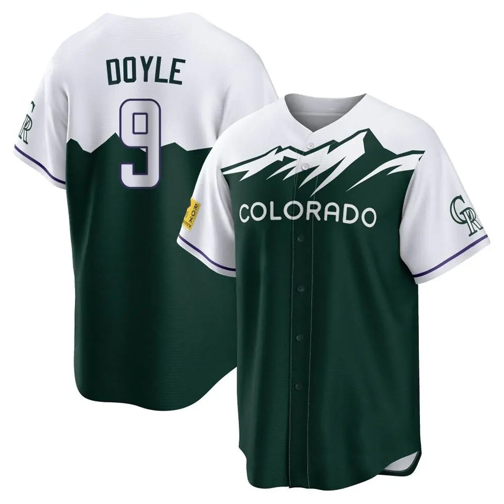 harde C.Rockies #9 Brenton Doyle Player Green City Connect Home Game Stitched Jerseys