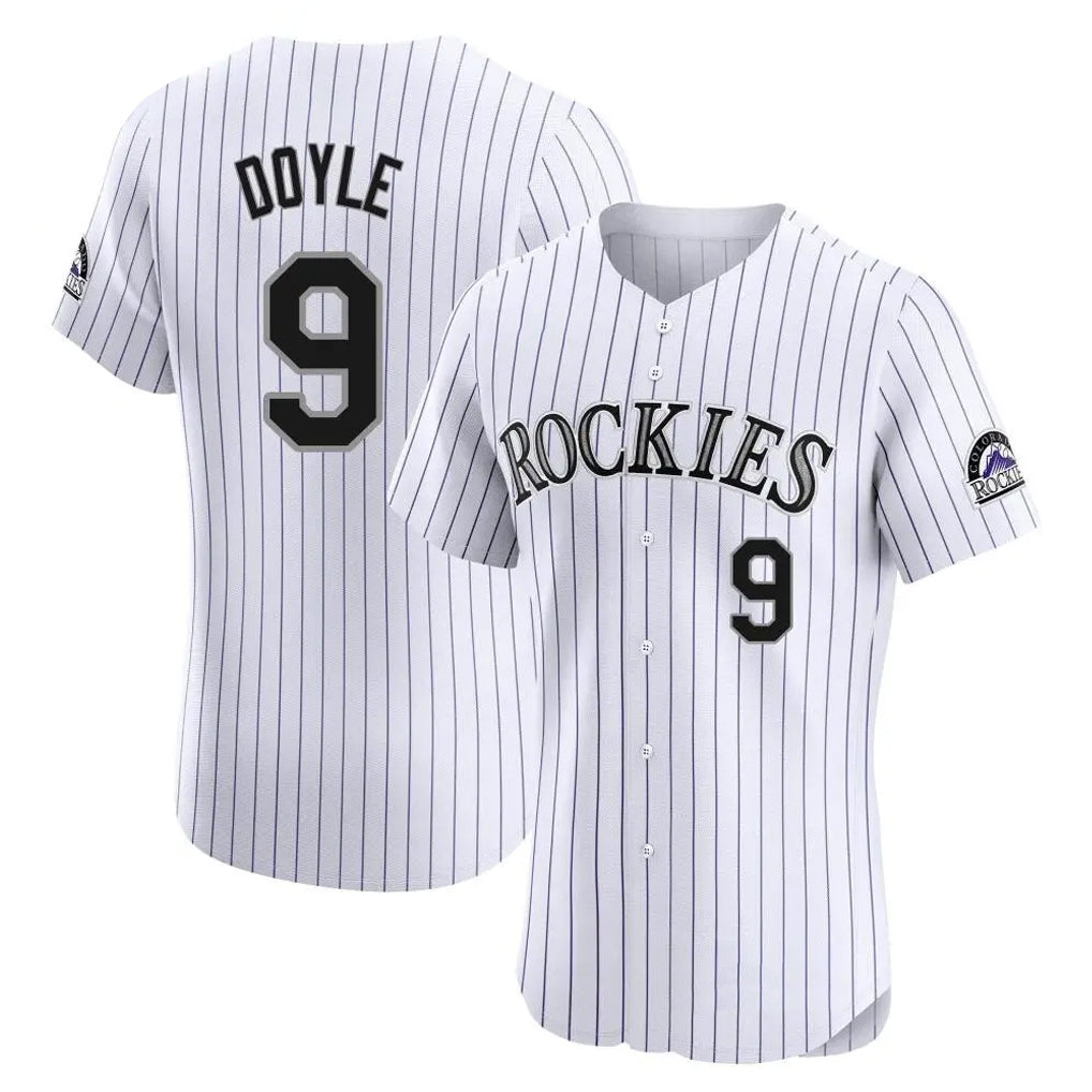 harde C.Rockies #9 Brenton Doyle Player White Limited Elite Home Stitched Jerseys