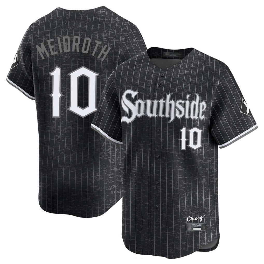 harde C.White Sox #10 Chase Meidroth Player Black City Connect Limited Home Stitched Jerseys