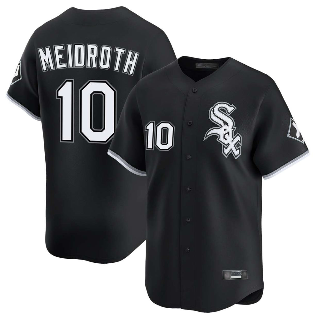 harde C.White Sox #10 Chase Meidroth Player Black Limited Home Stitched Jerseys