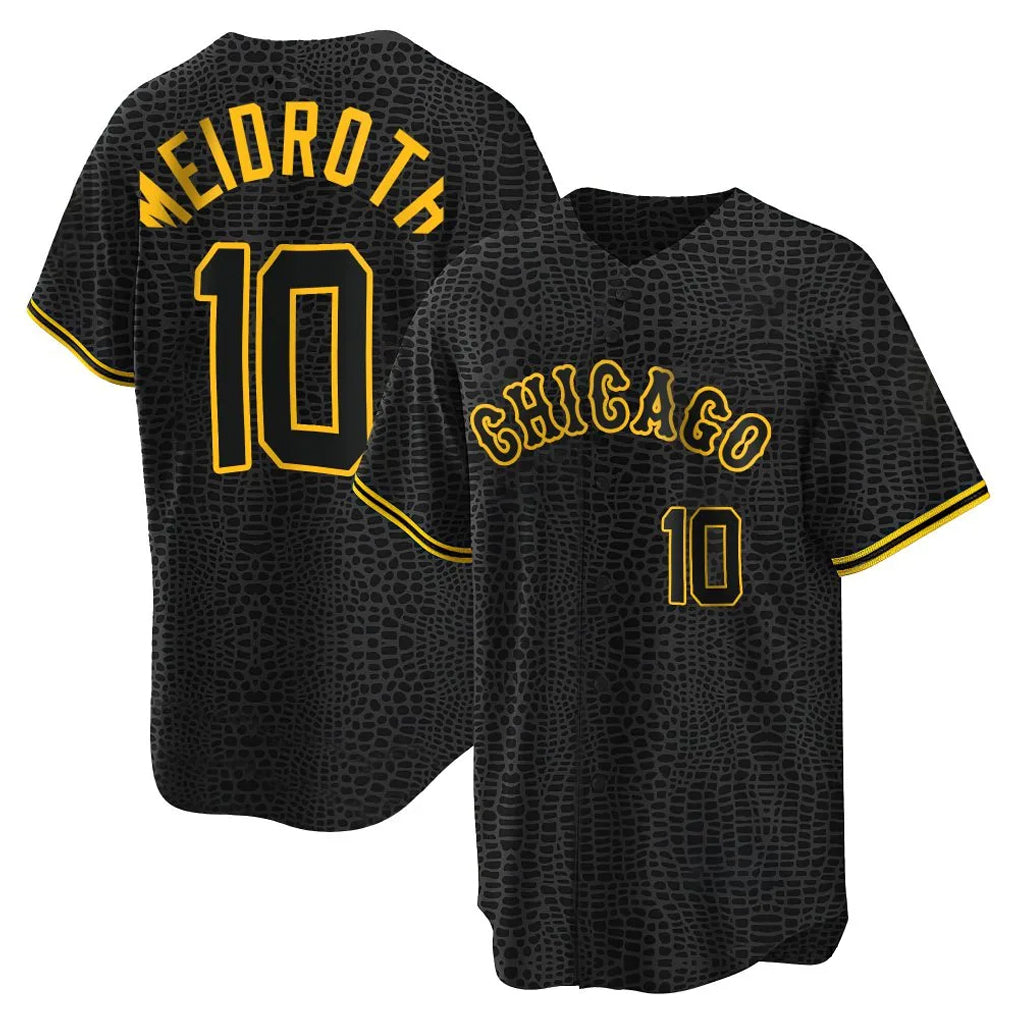 harde C.White Sox #10 Chase Meidroth Player Black Snake Skin City Home Game Stitched Jerseys