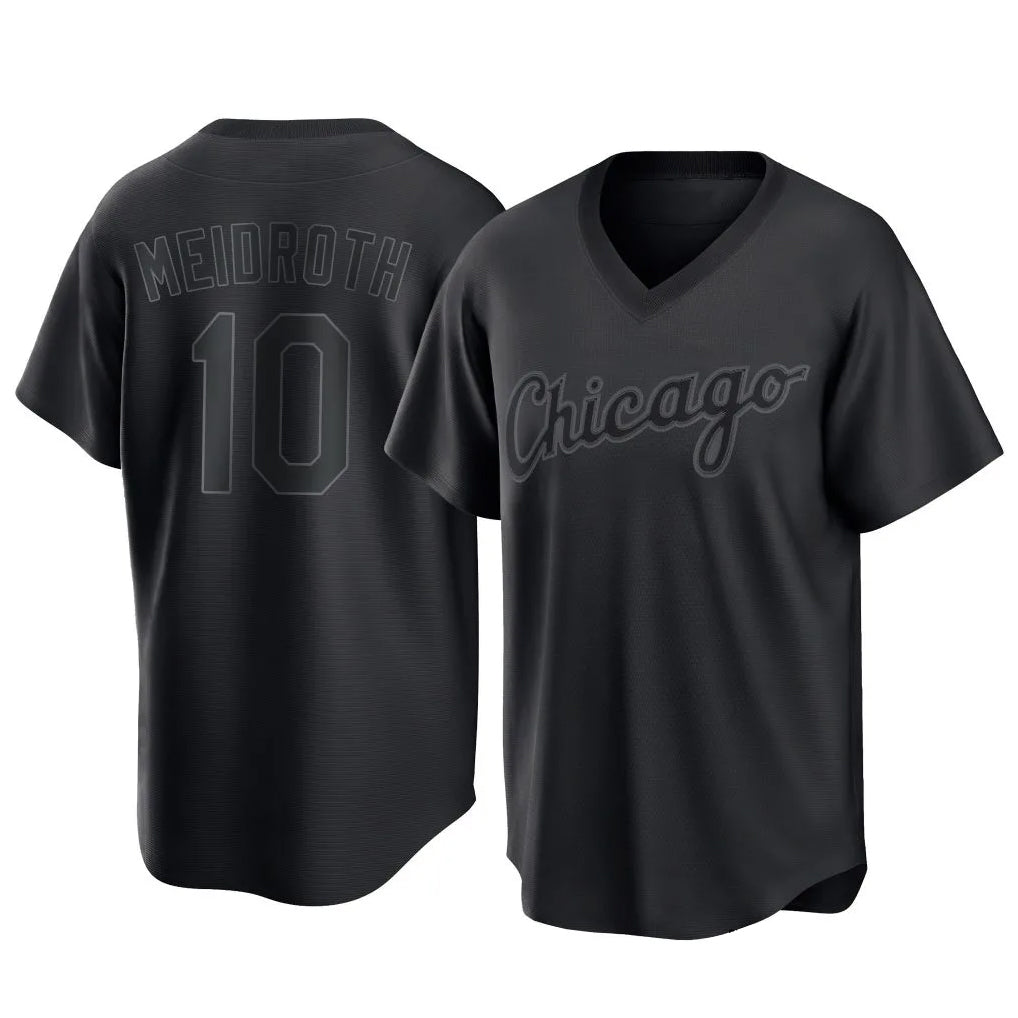 harde C.White Sox #10 Chase Meidroth Player Black T-shirt Home Game Stitched Jerseys