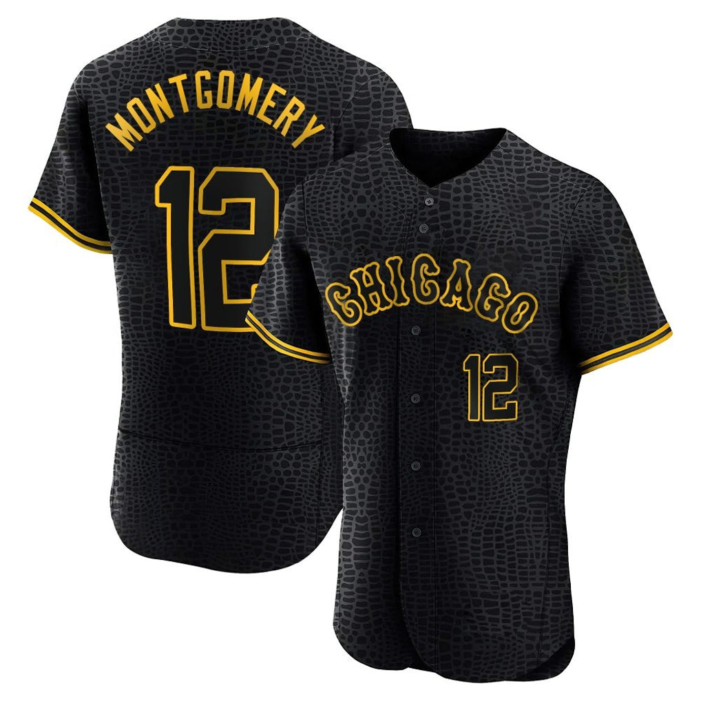 harde C.White Sox #12 Colson Montgomery Player Black Snake Skin City Limited Elite Home Stitched Jerseys