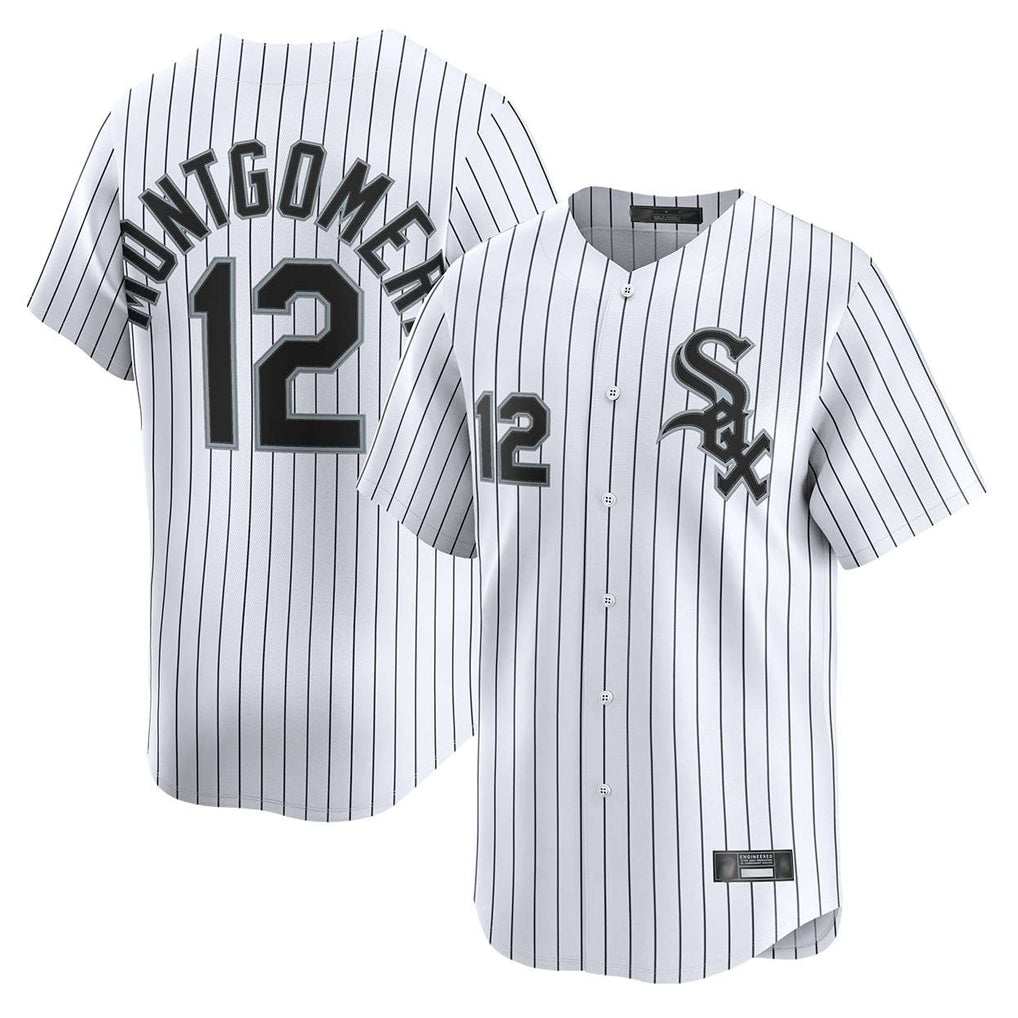 harde C.White Sox #12 Colson Montgomery Player White Stripe Limited Home Stitched Jerseys