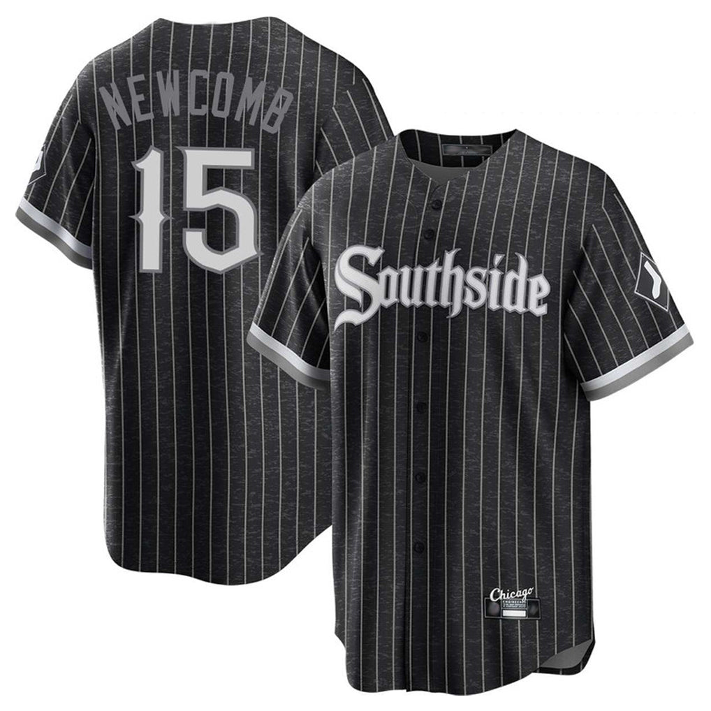 harde C.White Sox #15 Sean Newcomb Player Black City Connect Home Game Stitched Jerseys