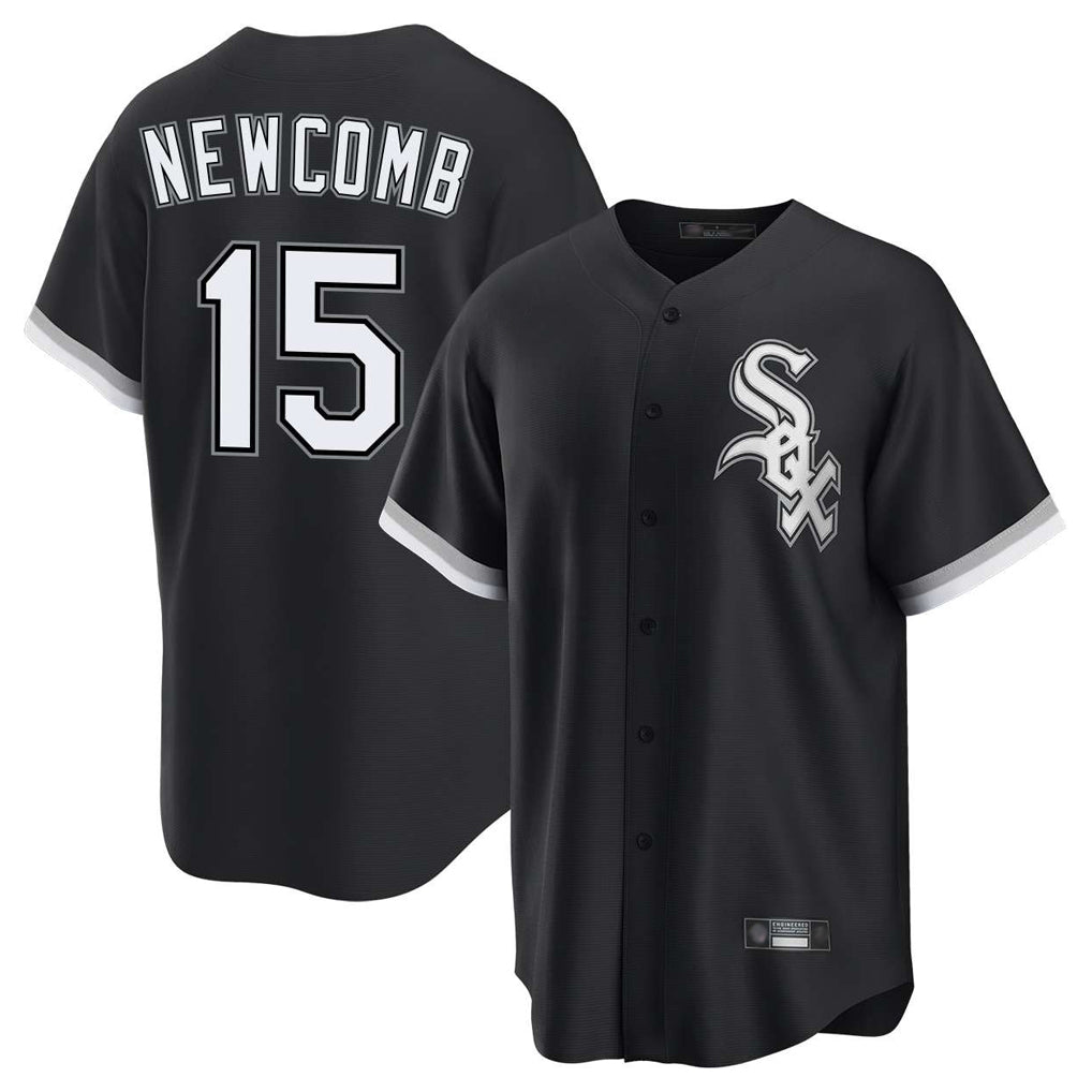 harde C.White Sox #15 Sean Newcomb Player Black Home Game Stitched Jerseys