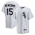 harde C.White Sox #15 Sean Newcomb Player White Stripe Home Game Stitched Jerseys