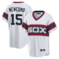 harde C.White Sox #15 Sean Newcomb Player White T-shirt Home Game Stitched Jerseys