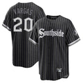 harde C.White Sox #20 Miguel Vargas Player Black City Connect Home Game Stitched Jerseys