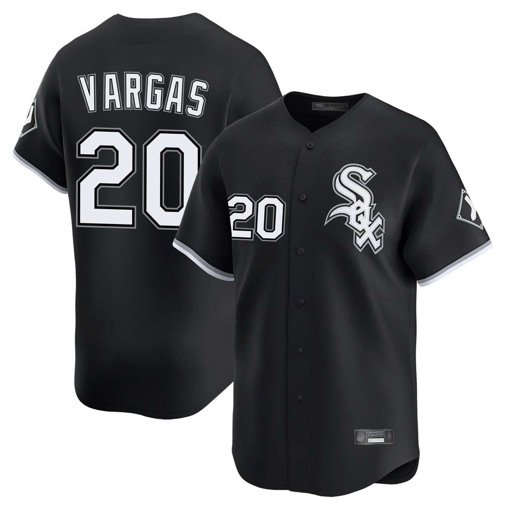 harde C.White Sox #20 Miguel Vargas Player Black Limited Home Stitched Jerseys