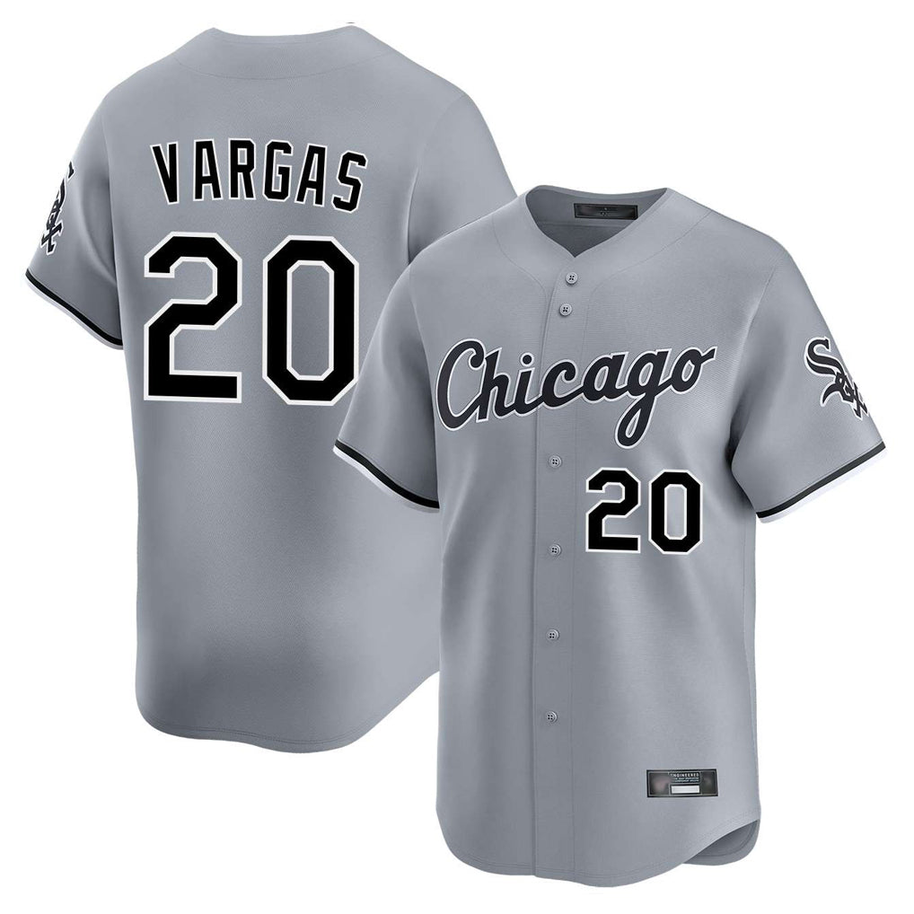 harde C.White Sox #20 Miguel Vargas Player Gray Road Limited Home Stitched Jerseys