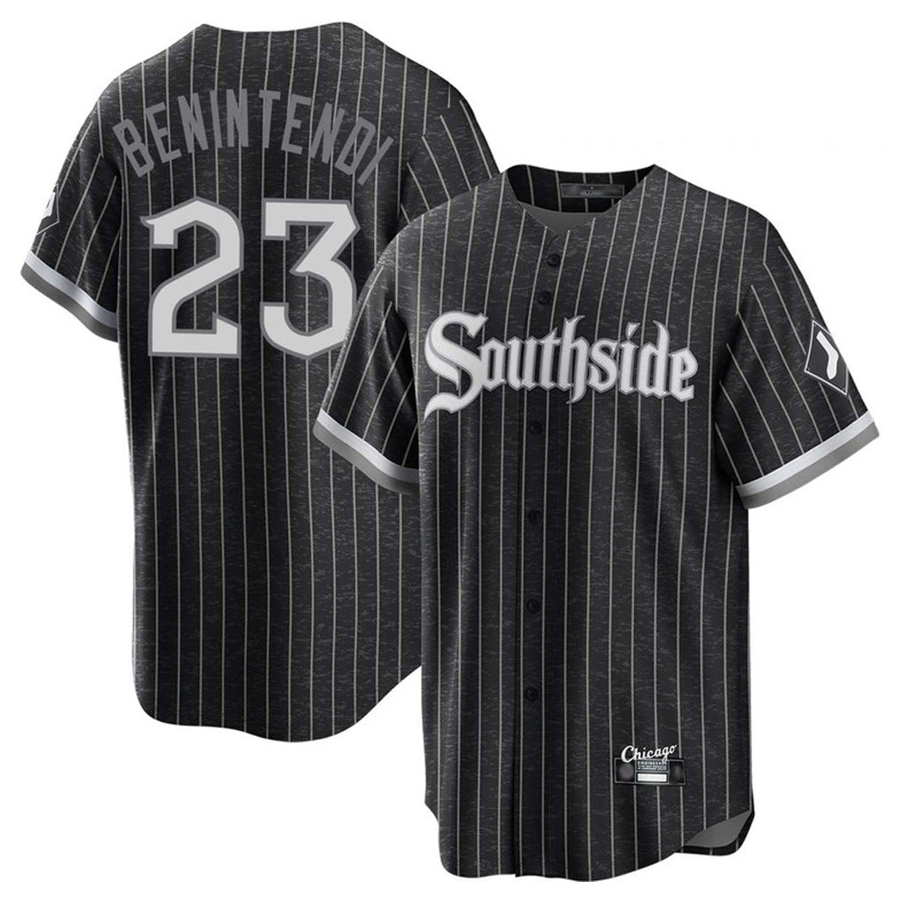 harde C.White Sox #23 Andrew Benintendi Player Black City Connect Home Game Stitched Jerseys