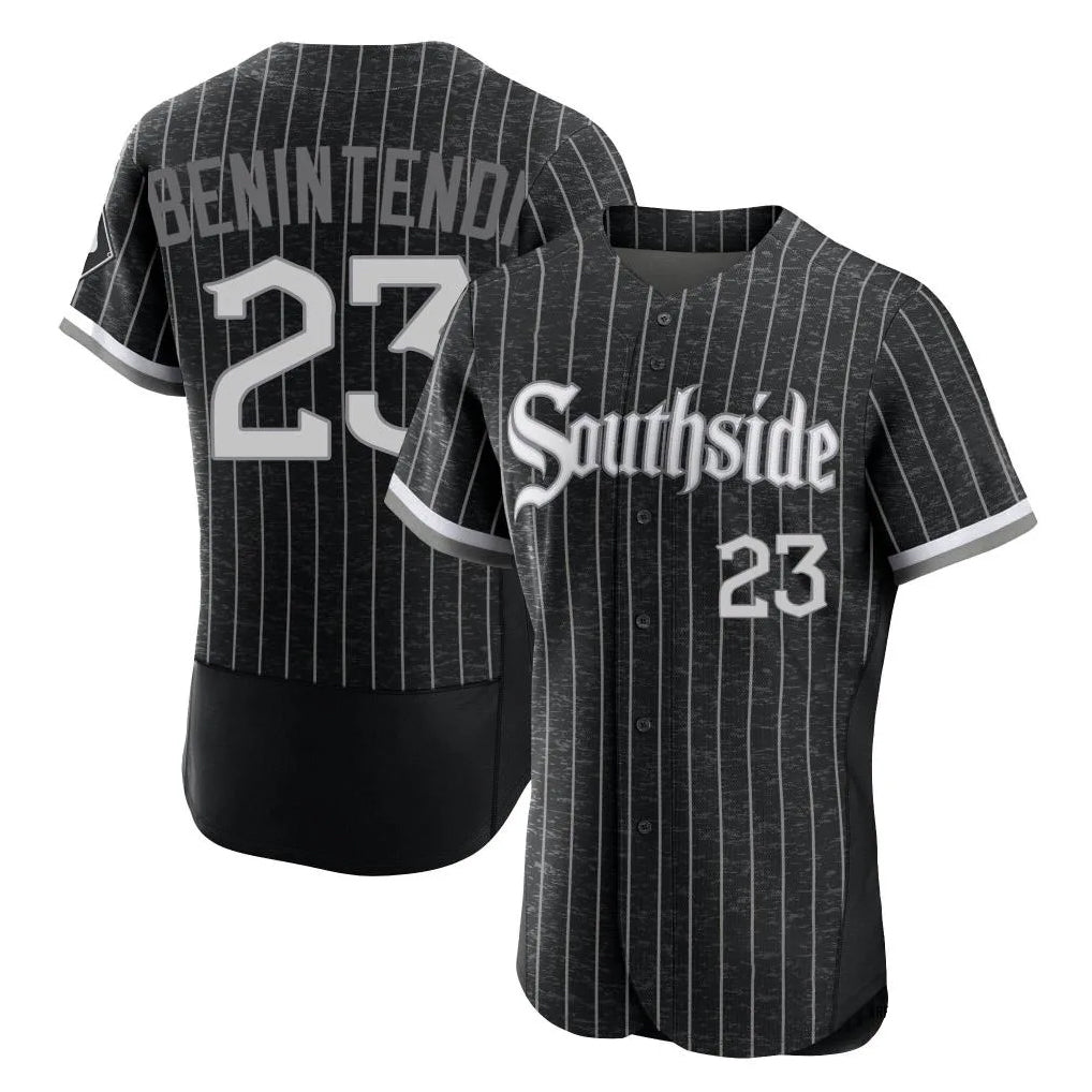 harde C.White Sox #23 Andrew Benintendi Player Black City Connect Limited Elite Home Stitched Jerseys