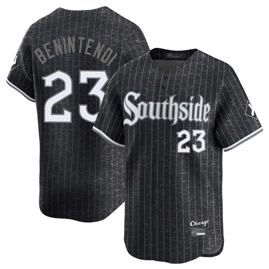 harde C.White Sox #23 Andrew Benintendi Player Black City Connect Limited Home Stitched Jerseys